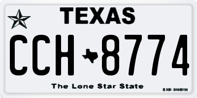 TX license plate CCH8774