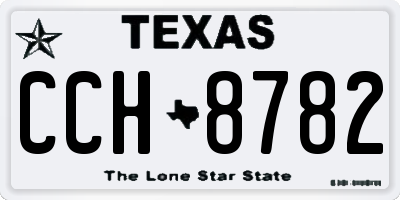 TX license plate CCH8782