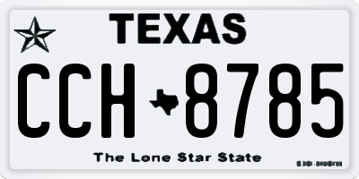 TX license plate CCH8785