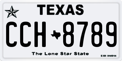 TX license plate CCH8789