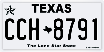 TX license plate CCH8791