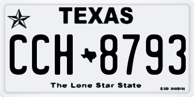 TX license plate CCH8793