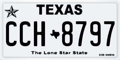 TX license plate CCH8797