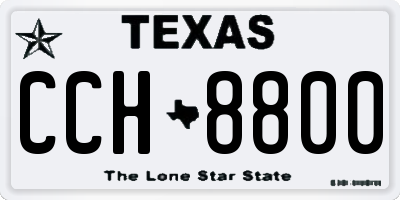 TX license plate CCH8800