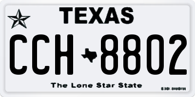 TX license plate CCH8802
