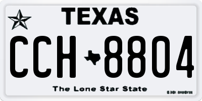 TX license plate CCH8804