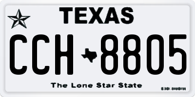 TX license plate CCH8805