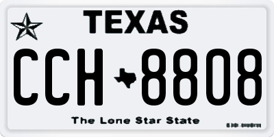 TX license plate CCH8808