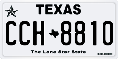 TX license plate CCH8810