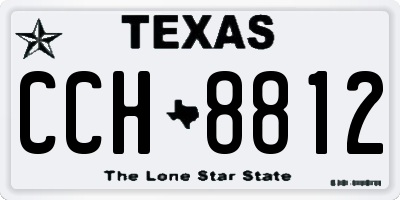 TX license plate CCH8812