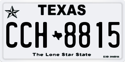 TX license plate CCH8815
