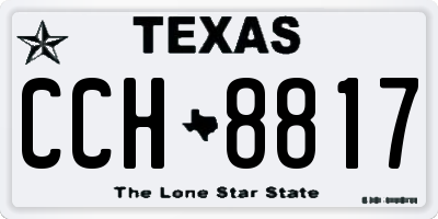 TX license plate CCH8817