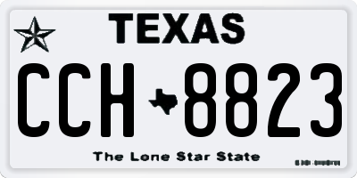 TX license plate CCH8823