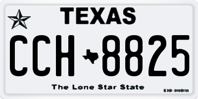TX license plate CCH8825