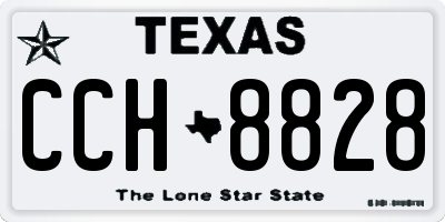 TX license plate CCH8828