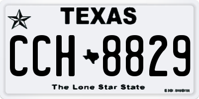 TX license plate CCH8829