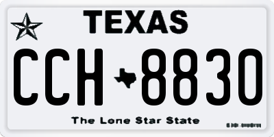 TX license plate CCH8830