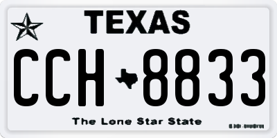TX license plate CCH8833