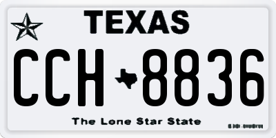 TX license plate CCH8836