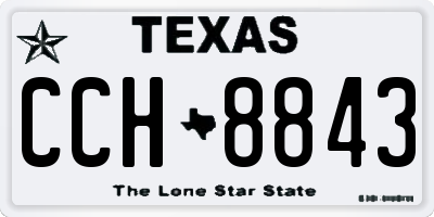 TX license plate CCH8843