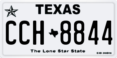 TX license plate CCH8844