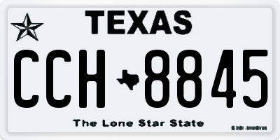 TX license plate CCH8845