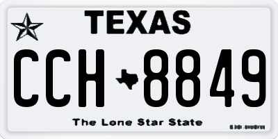 TX license plate CCH8849