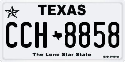 TX license plate CCH8858
