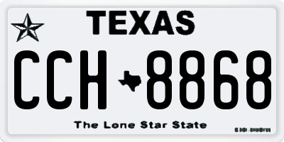 TX license plate CCH8868