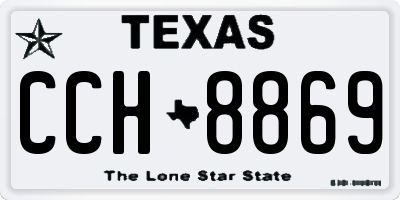 TX license plate CCH8869