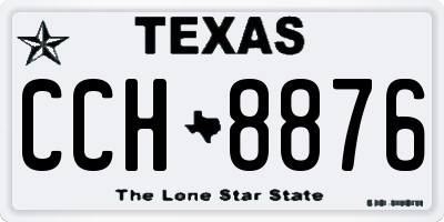TX license plate CCH8876
