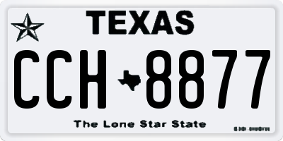 TX license plate CCH8877