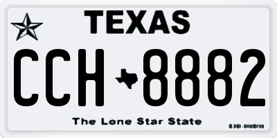 TX license plate CCH8882