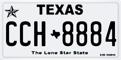 TX license plate CCH8884