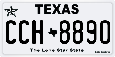 TX license plate CCH8890