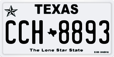 TX license plate CCH8893