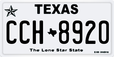 TX license plate CCH8920