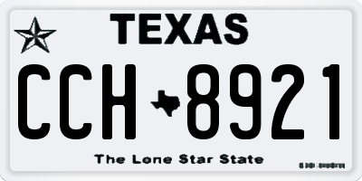 TX license plate CCH8921