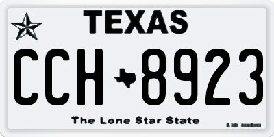 TX license plate CCH8923