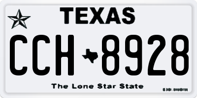 TX license plate CCH8928