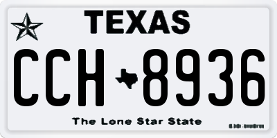 TX license plate CCH8936