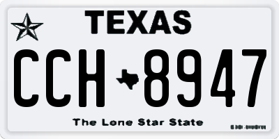 TX license plate CCH8947