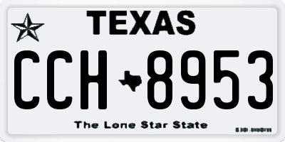 TX license plate CCH8953