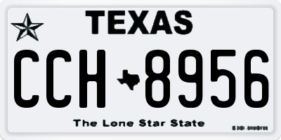 TX license plate CCH8956
