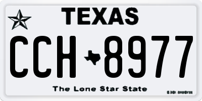 TX license plate CCH8977