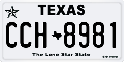 TX license plate CCH8981
