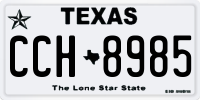 TX license plate CCH8985