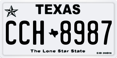 TX license plate CCH8987