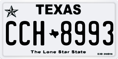 TX license plate CCH8993