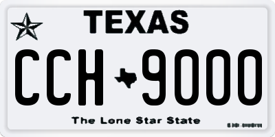 TX license plate CCH9000